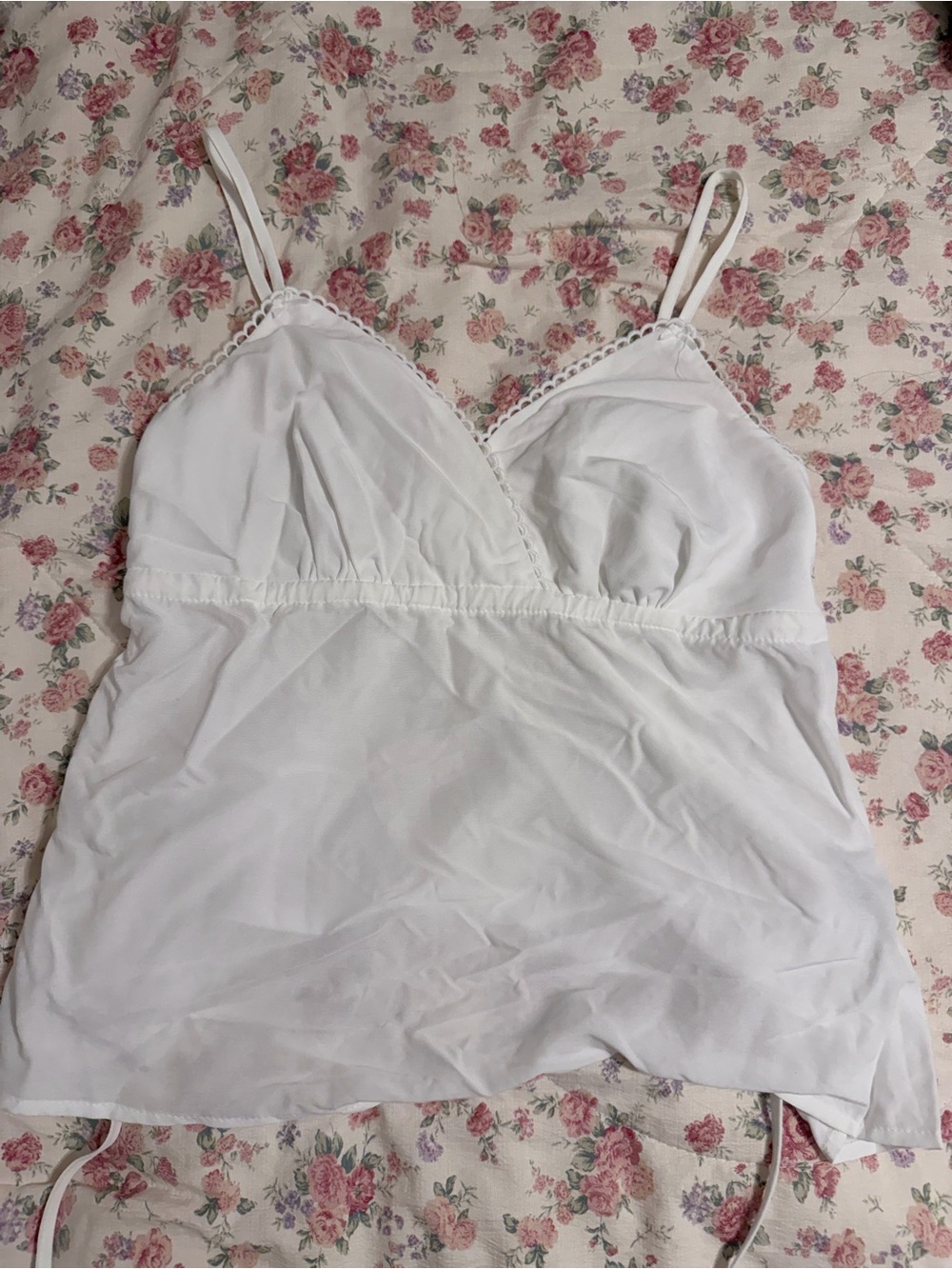 White Spaghetti Strap Camisole Top